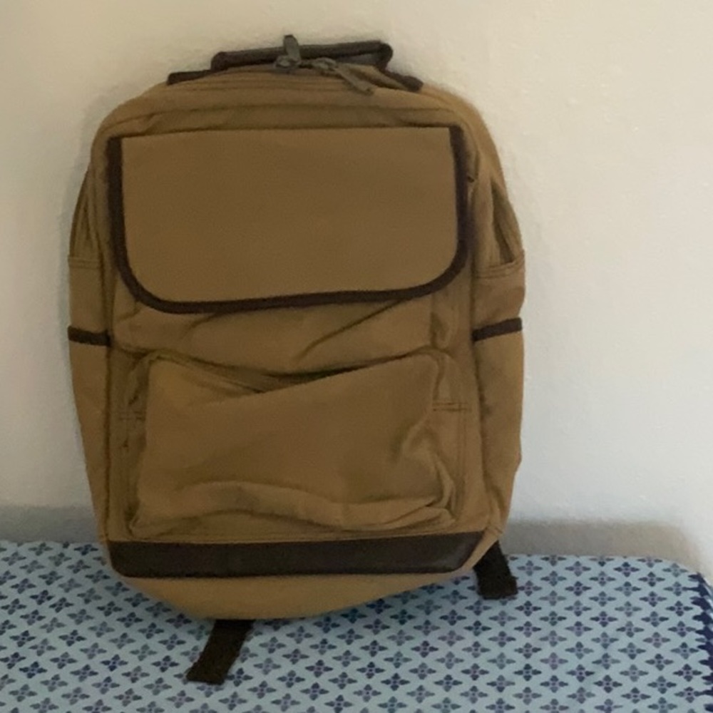 Tan backpack